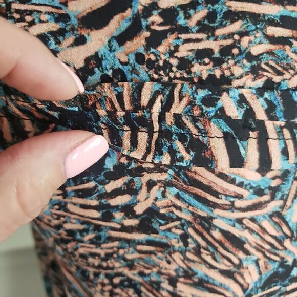 PROENZA SCHOULER 100% Silk Print Sleeveless Bias Hem Hi Low Tunic Top SMALL - Picture 7 of 15